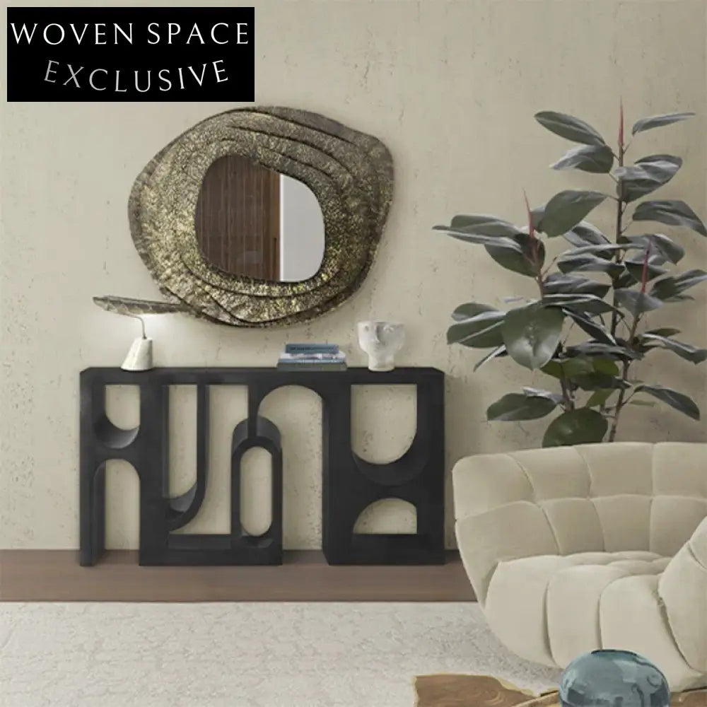 Modern Wooden Hallway Console Table - Contemporary Black or White Entryway Table