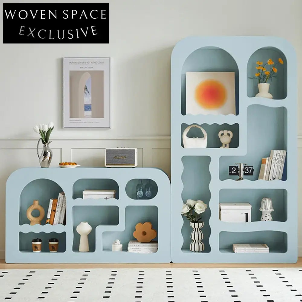 Modern Wooden Living Room Storage Bookcase Cabinet - Versatile Designer Sideboard