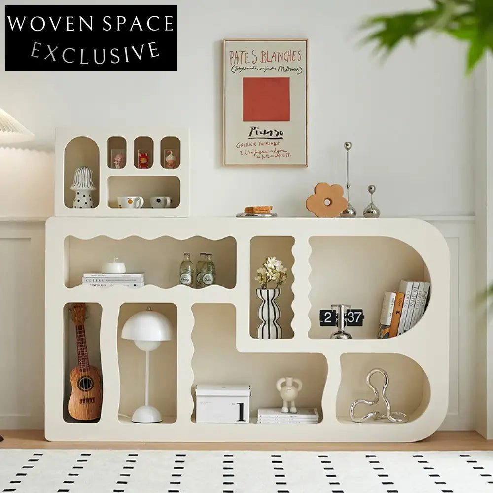 Modern Wooden Living Room Storage Bookcase Cabinet - Versatile Designer Sideboard