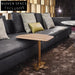 Modern Wooden Top Adjustable C-Shape Sofa Side Coffee Table for Living Room