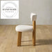 Modern Wooden Upholstered Dining Chair with Adjustable Height Kitchen Chair