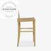 Modern Woven Wood Fabric Upholstered Bar Counter Stool for Kitchen & Hotel