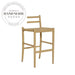 Modern Woven Wood Fabric Upholstered Bar Counter Stool for Kitchen & Hotel