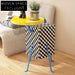 Modern Yellow Wood Plywood Top Metal Base Coffee Table