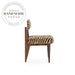 Modern Zebra Print Upholstered Solid Wood Accent Dining Chair