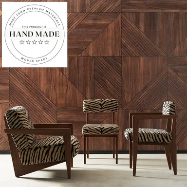 Modern Zebra Print Upholstered Solid Wood Accent Dining Chair