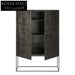 Modernist Luxury Black Wooden Rectangle Storage Cabinet for Home