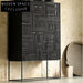 Modernist Luxury Black Wooden Rectangle Storage Cabinet for Home