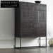 Modernist Luxury Black Wooden Rectangle Storage Cabinet for Home