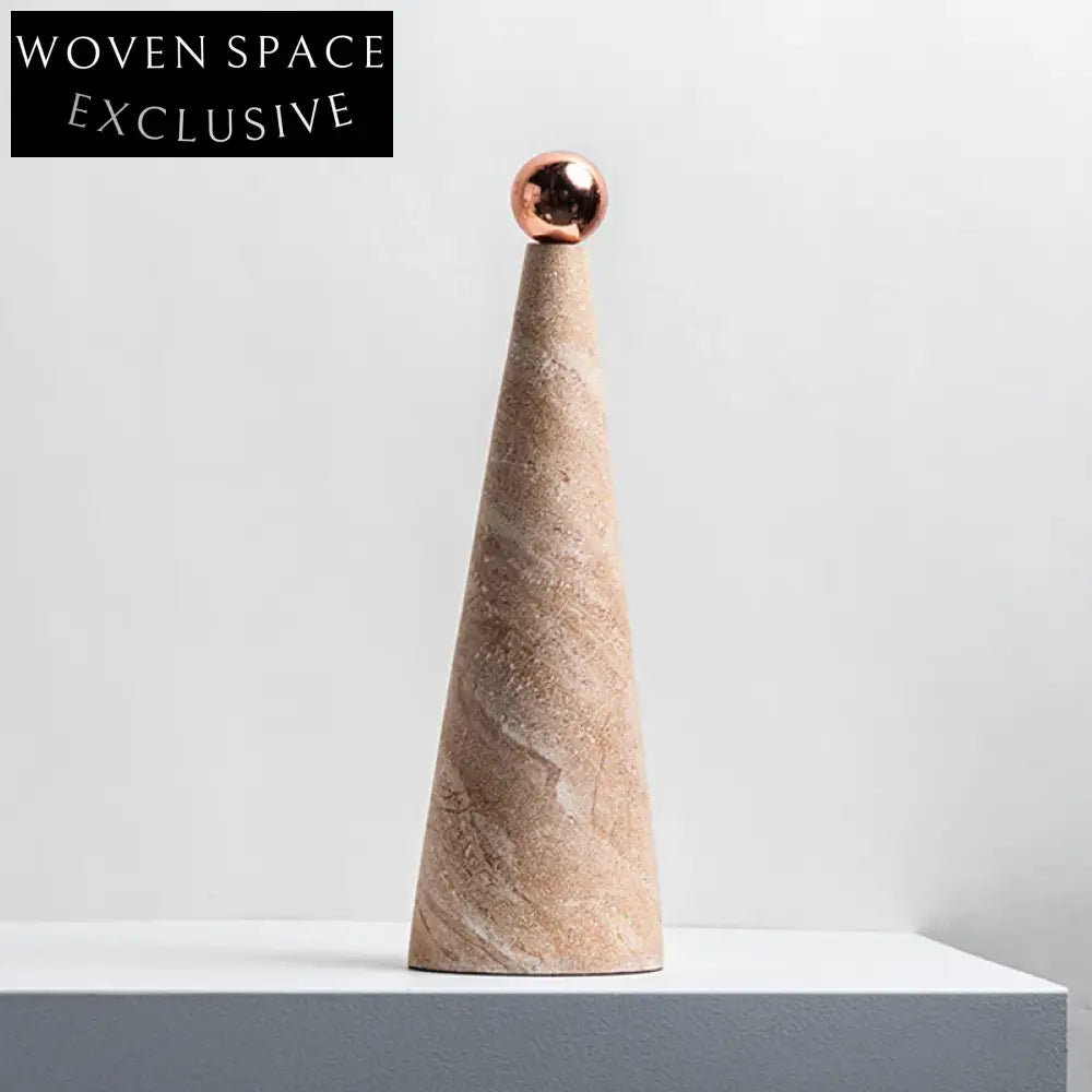 Modernist Natural Travertine Luxury Abstract Sculpture Art Decor Ornament