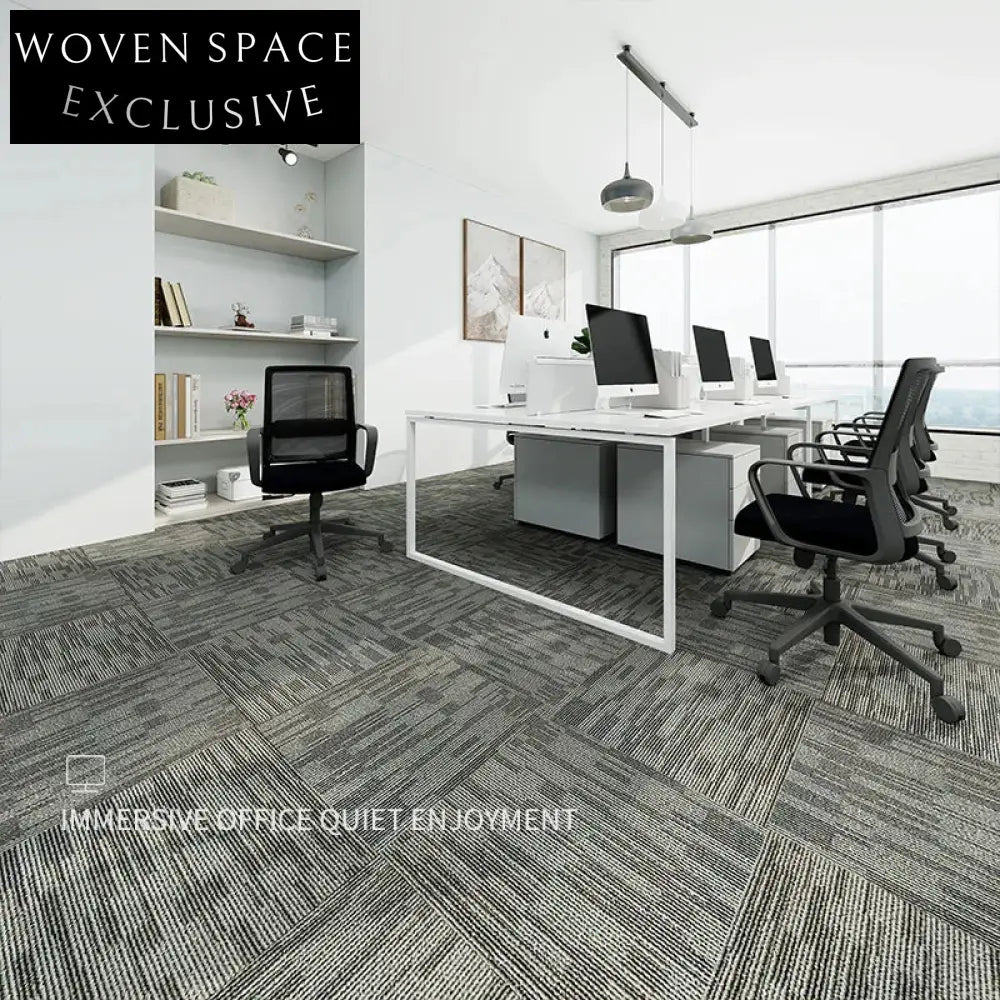 Modular Commercial Office Carpet Tiles - Thickened Non-Woven Fabric, Easy Stitching, Cuttable