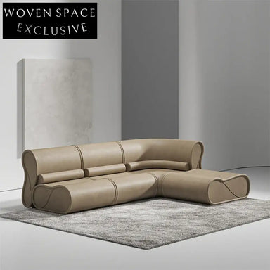 Modular Fabric Leather Sectional Sofa Set - Versatile Living Room Seating