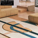 Morandi Luxury Geometric Pattern Polyester Area Rug for Modern Living Room Decor