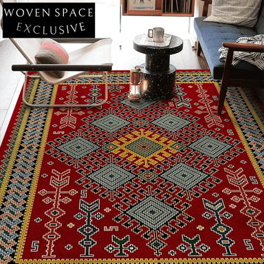 Moroccan Ethnic Vintage Style Machine Washable Persian Bedroom Living Room Area Rug