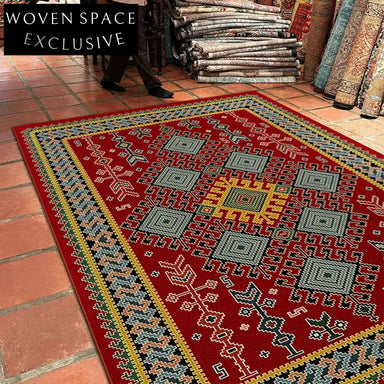 Moroccan Ethnic Vintage Style Machine Washable Persian Bedroom Living Room Area Rug