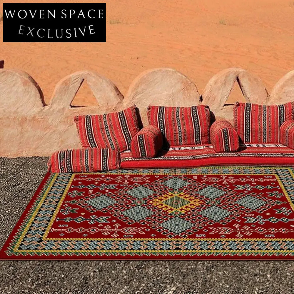 Moroccan Ethnic Vintage Style Machine Washable Persian Bedroom Living Room Area Rug