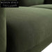 Luxurious Moss Green Velvet Three-Seater Sofa - Modern Minimalist Living Room Comfort