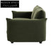 Luxurious Moss Green Velvet Three-Seater Sofa - Modern Minimalist Living Room Comfort