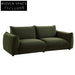 Luxurious Moss Green Velvet Three-Seater Sofa - Modern Minimalist Living Room Comfort