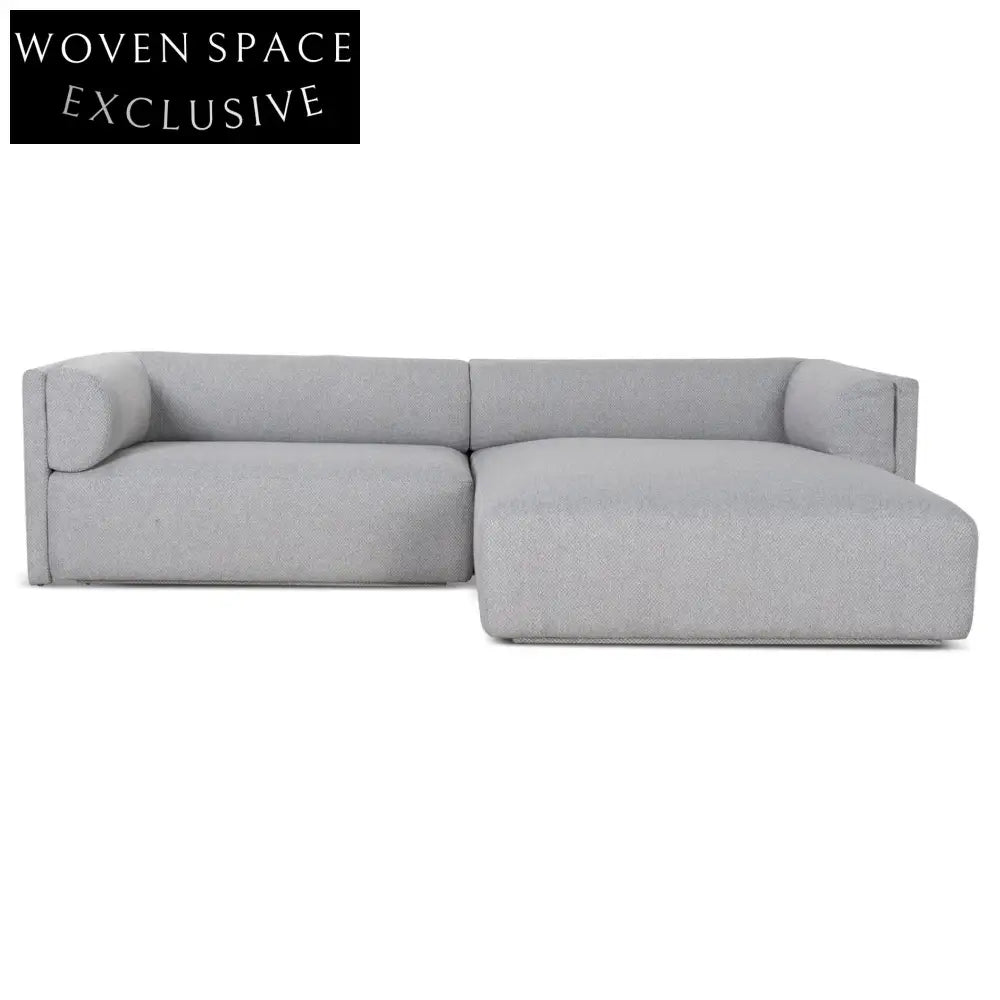 Mullen Right Chaise Sofa -Grey Chaise Sofa