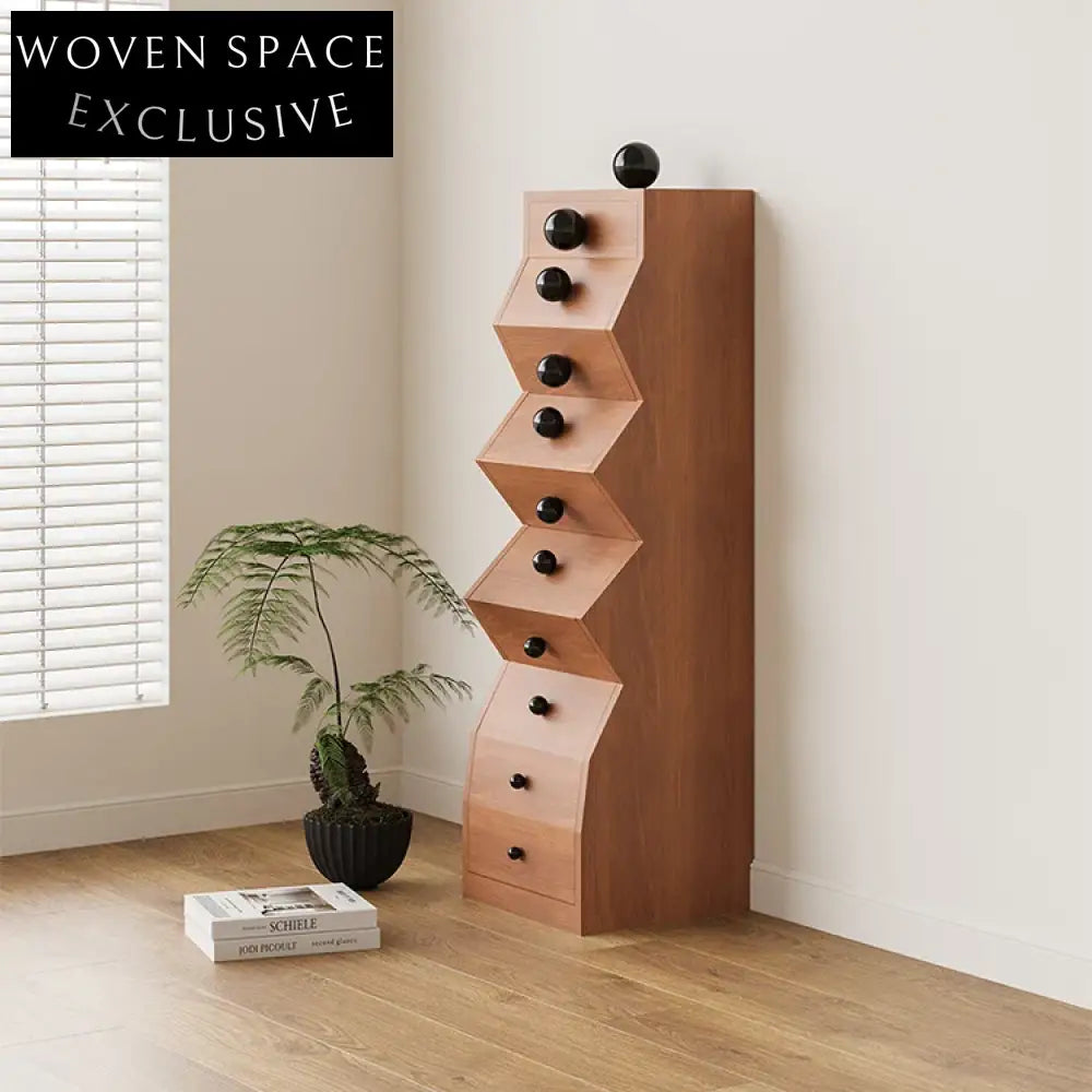 Multi-functional Solid Wood Corner Cabinet with Storage for Living Room