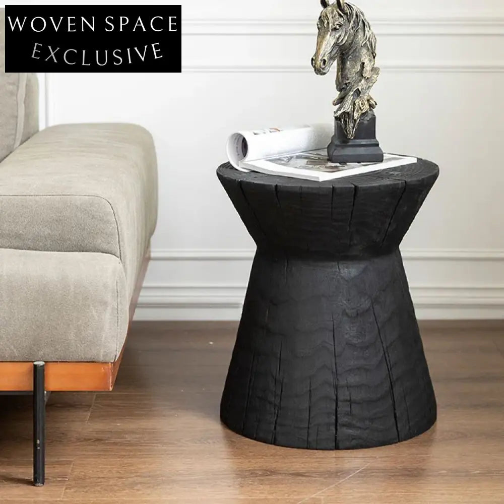 Multi-functional Solid Wood Ottoman Stool Side Coffee Table Living Room Accent Chair