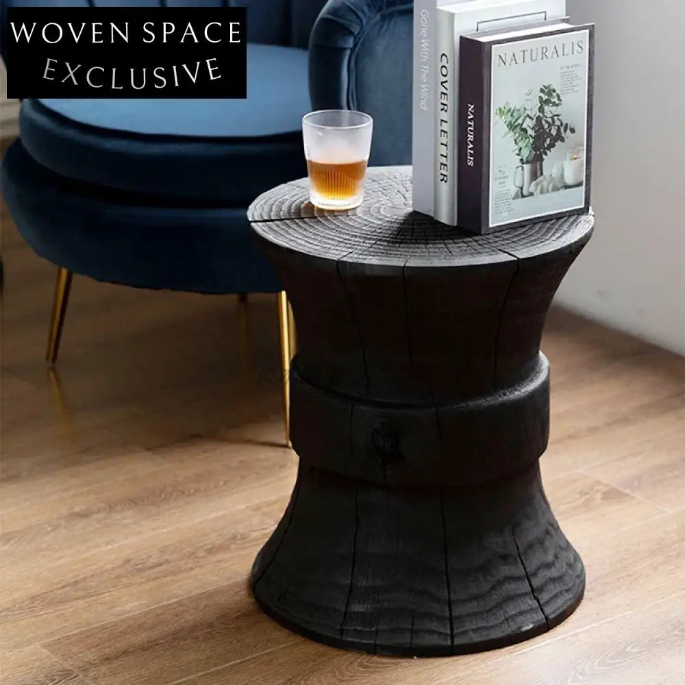 Multi-functional Solid Wood Ottoman Stool Side Coffee Table Living Room Accent Chair