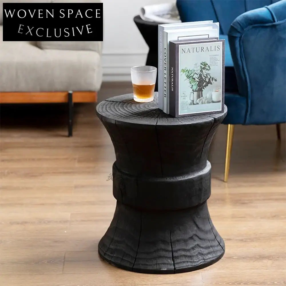 Multi-functional Solid Wood Ottoman Stool Side Coffee Table Living Room Accent Chair