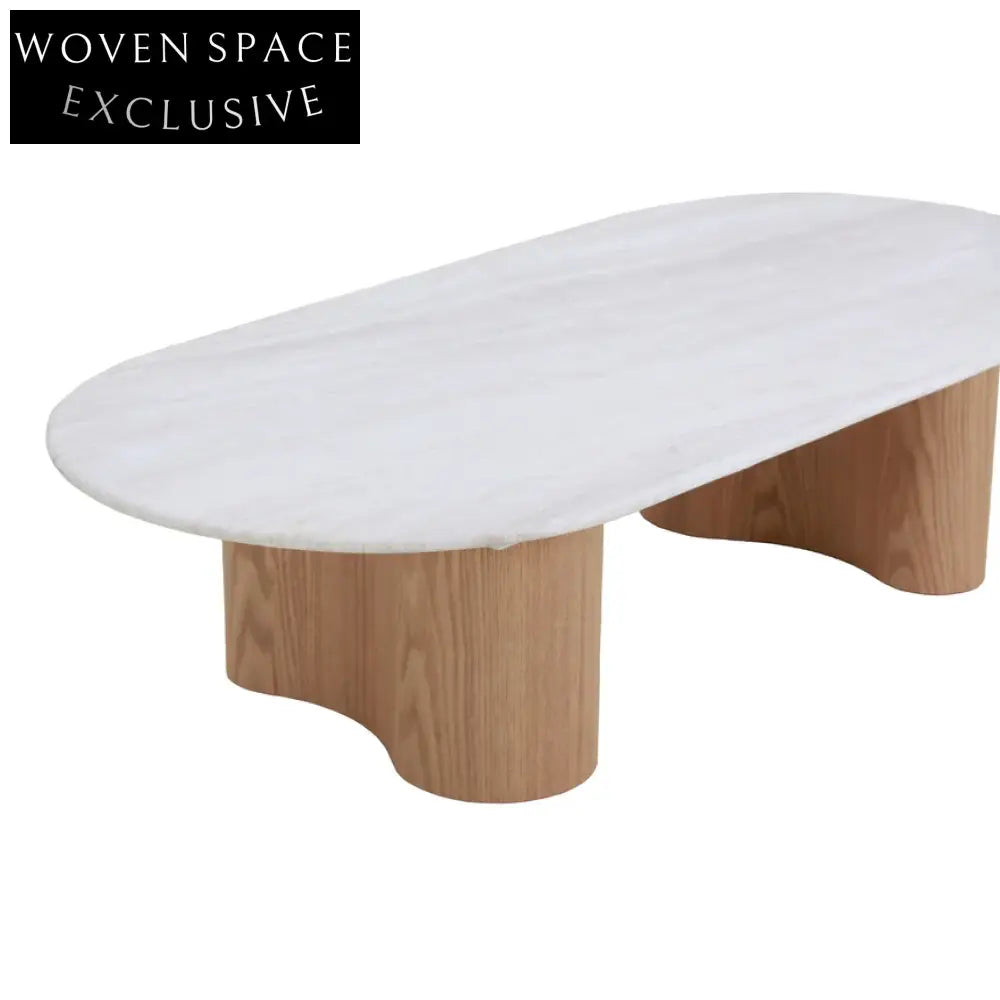 Nasim 1.5m Coffee Table - Marble/Natural