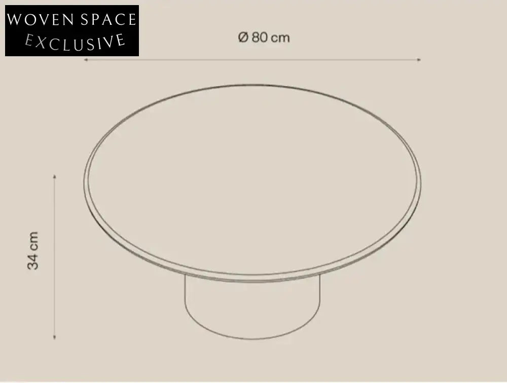 Premium Solid Natural Beige Travertine Round Coffee Table for Chic Interiors