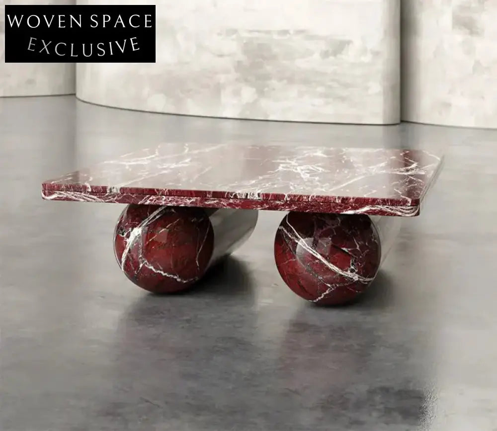 Elegant Waterproof Natural Black Marble Rectangle Coffee Table for Living Room