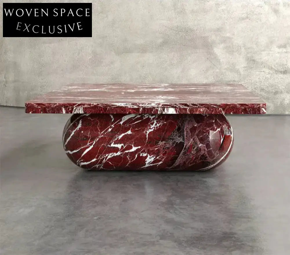 Elegant Waterproof Natural Black Marble Rectangle Coffee Table for Living Room