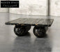 Elegant Waterproof Natural Black Marble Rectangle Coffee Table for Living Room