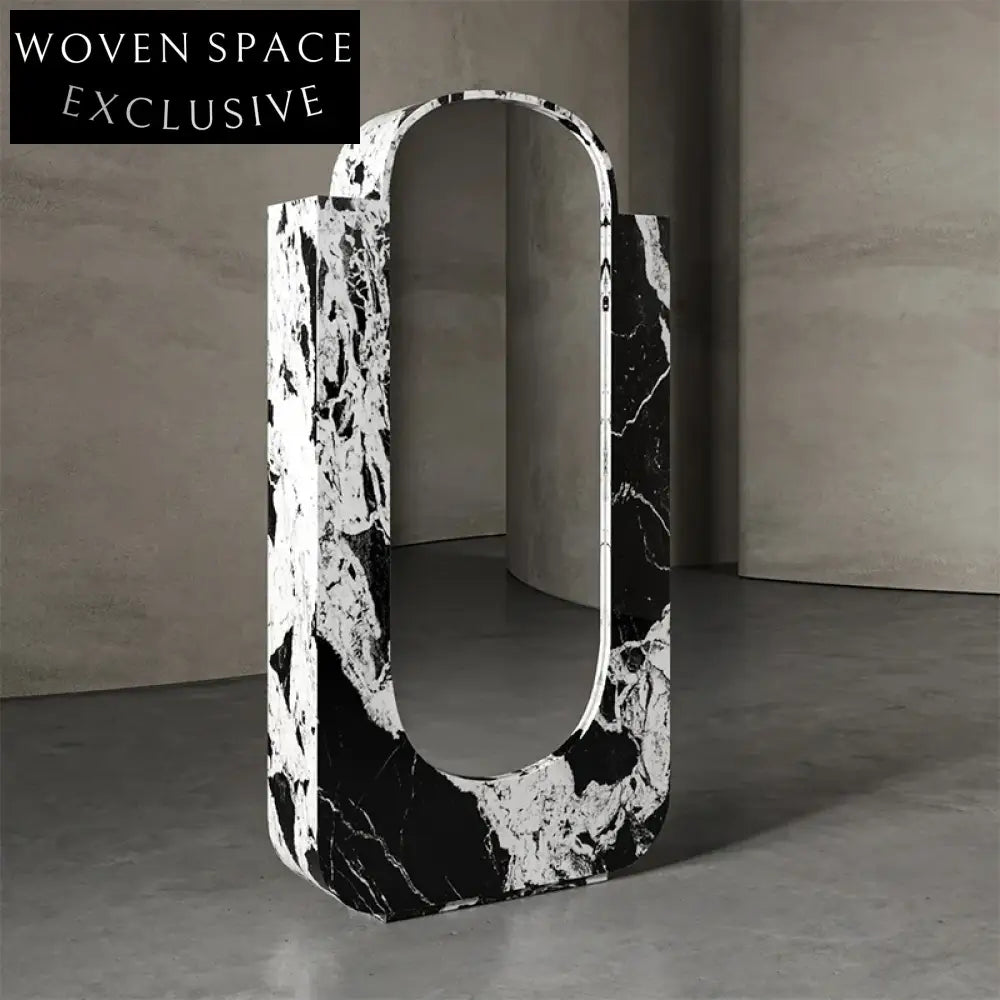 Natural Calacatta Viola Marble Full-Length Floor Standing Art Decor Mirror