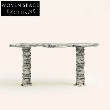 Natural Italian Travertine Stone Console Table for Modern Living Room Decor