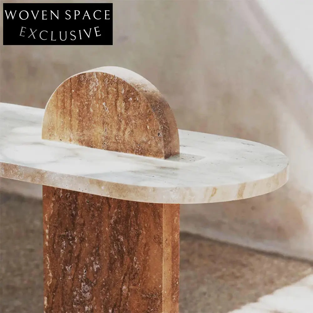 Natural Marble Modern Entryway Console Table, Durable Living Room Accent Furniture