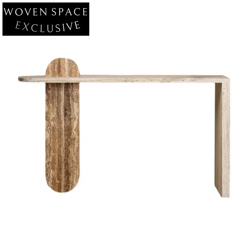 Natural Marble Modern Entryway Console Table, Durable Living Room Accent Furniture