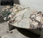 Elegant Natural Marble Oval Coffee Table - Waterproof, Durable Living Room Furniture