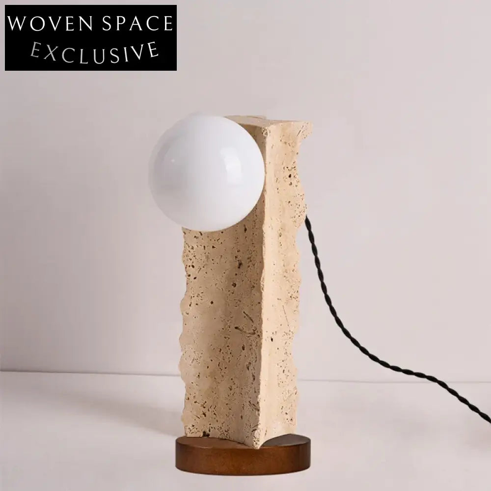 Natural Marble Wabi Sabi LED Table Lamp - Elegant Home Decor Reading Light