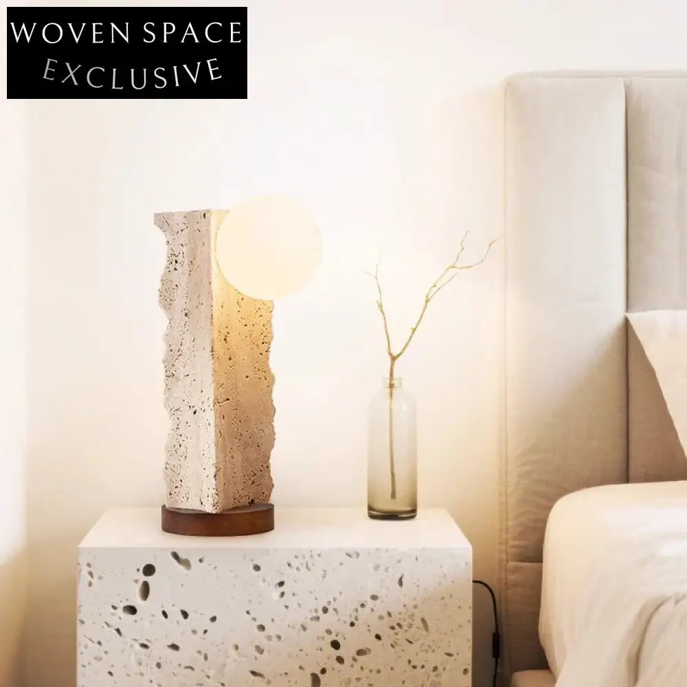 Natural Marble Wabi Sabi LED Table Lamp - Elegant Home Decor Reading Light