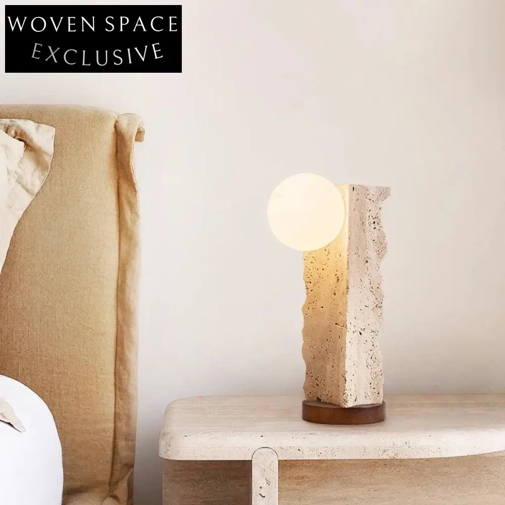 Natural Marble Wabi Sabi LED Table Lamp - Elegant Home Decor Reading Light