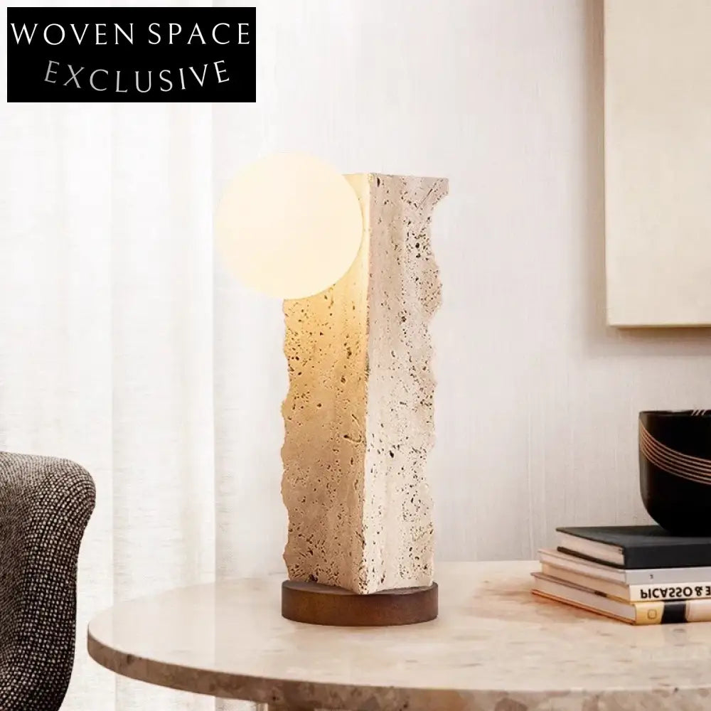 Natural Marble Wabi Sabi LED Table Lamp - Elegant Home Decor Reading Light