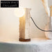 Natural Marble Wabi Sabi LED Table Lamp - Elegant Home Decor Reading Light