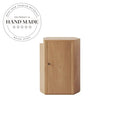 Natural Oak Solid Wood Modern Two Drawer Storage Bedside Table