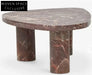 Tostone Natural Red Wine Marble Coffee Table - Modern Living Room Decor