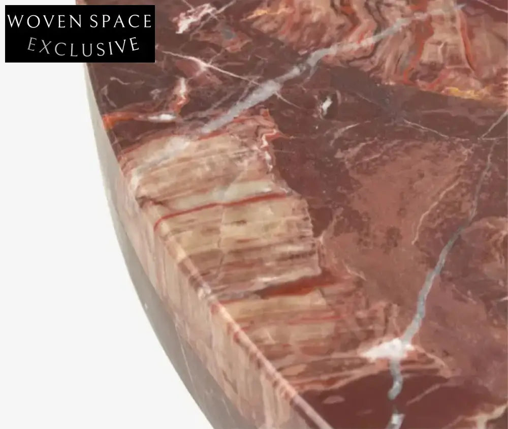 Tostone Natural Red Wine Marble Coffee Table - Modern Living Room Decor