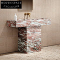 Natural Rosa Norvegia Marble Bathroom Vanity Sink Basin Sink Powder Room Pink Marble Freestanding Pedestal Sink