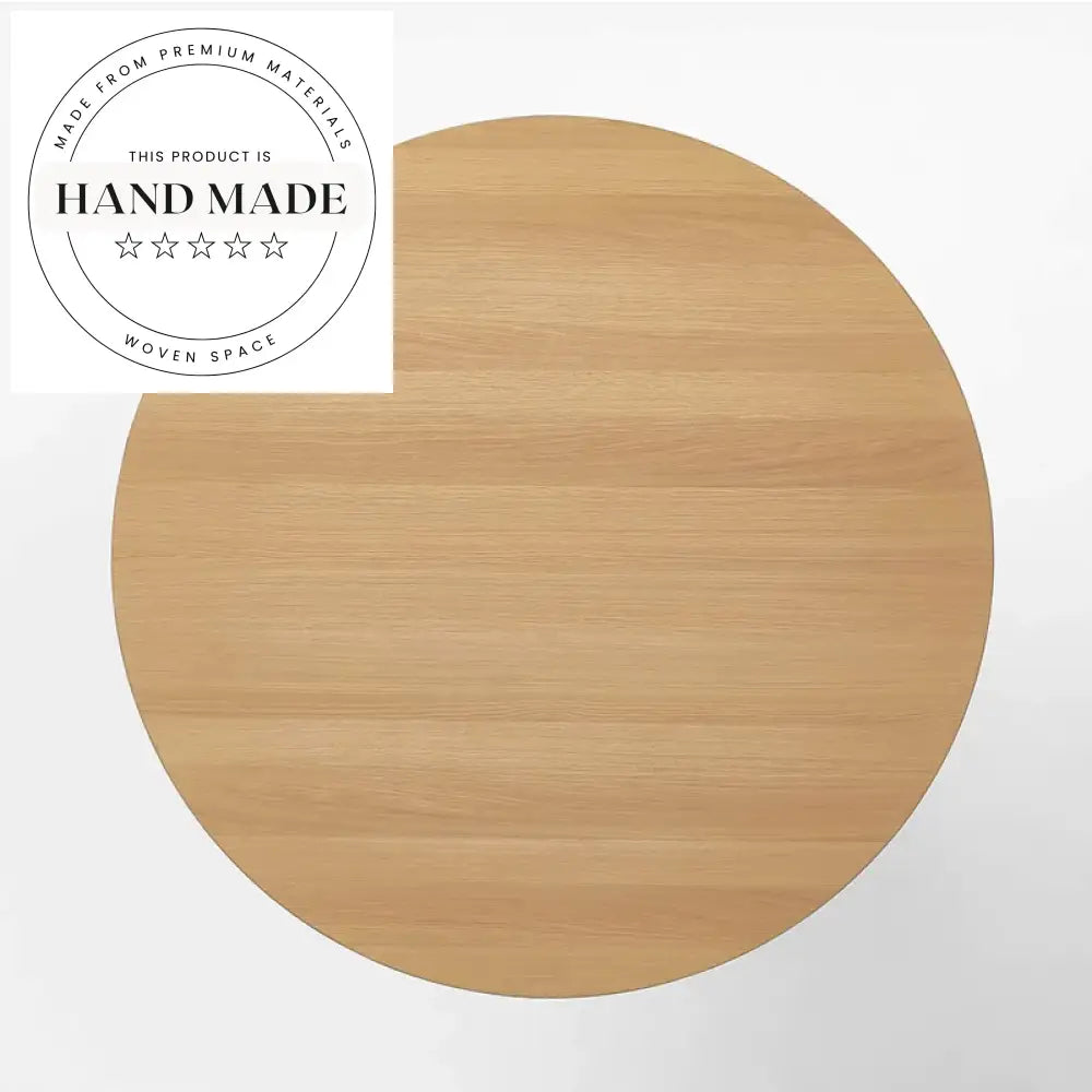 Natural Round Solid Oak Wood 6 Seater Dining Table
