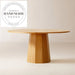Natural Round Solid Oak Wood 6 Seater Dining Table