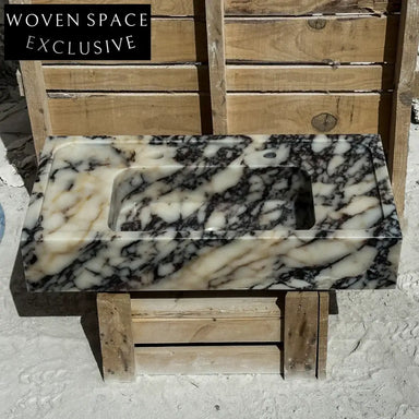 Natural Stone Calacatta Viola Sink - Handcrafted